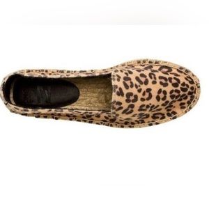 Billabong Faux Fur Leopard Print Espadrilles Size 7
